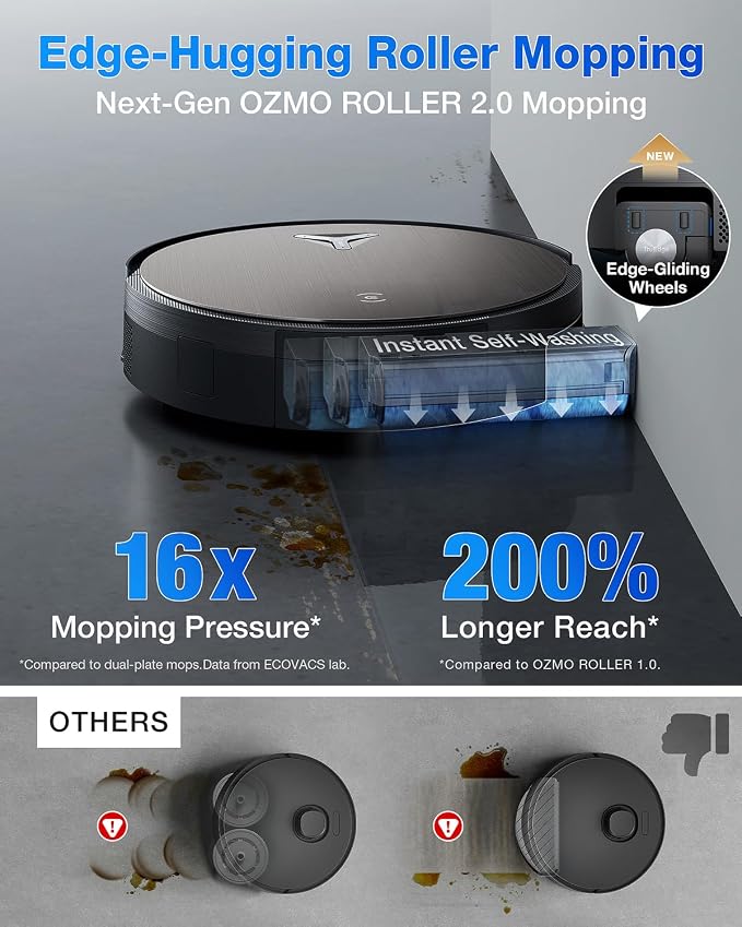 ECOVACS DEEBOT X11 OmniCyclone Robot Vacuum and Mop, PowerBoost Charging - Image 4