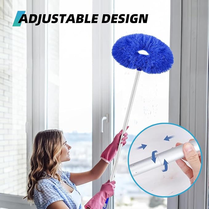 DRQ Ceiling Fan Cleaner Duster, 2 Pack Reusable Microfiber Duster - Image 4