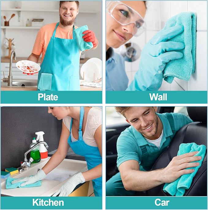 Nuenen Cleaning Cloths for Cars 16 x 16 Inch Ultra Absorbent Towels Drying - Image 6