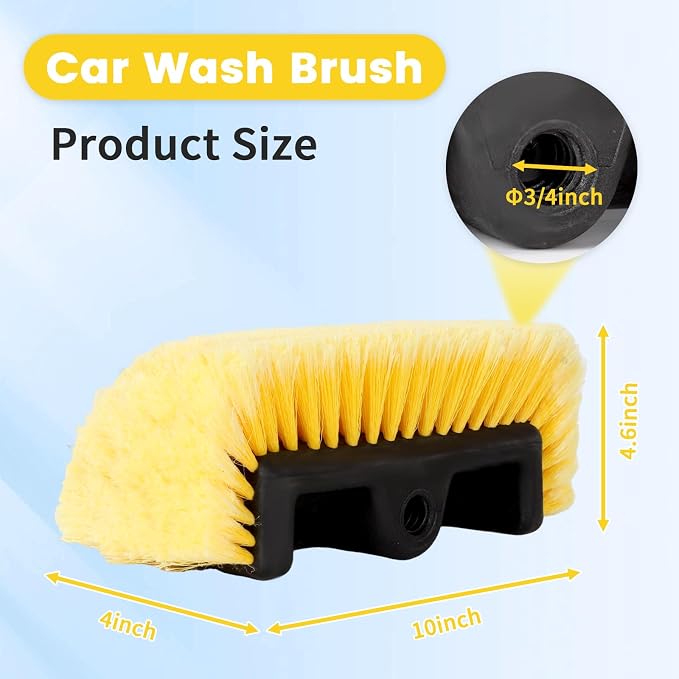 GIANT BEAR 10" Flow-Thru Penta-Level Car Wash Brush Head - Image 2