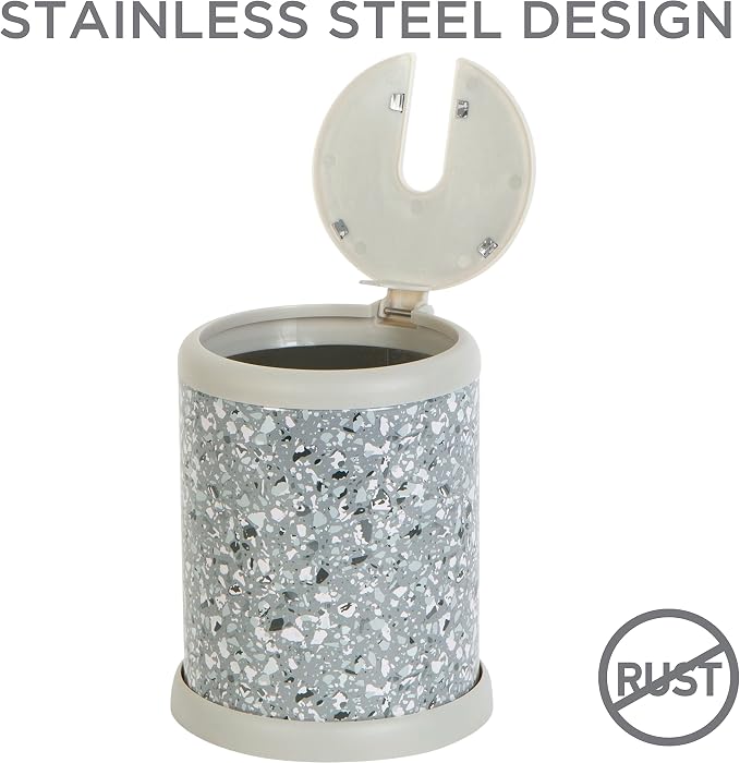 Bath Bliss Toilet Brush and Holder | Self Closing Lid | 360 Degree Brush Head | - Image 4
