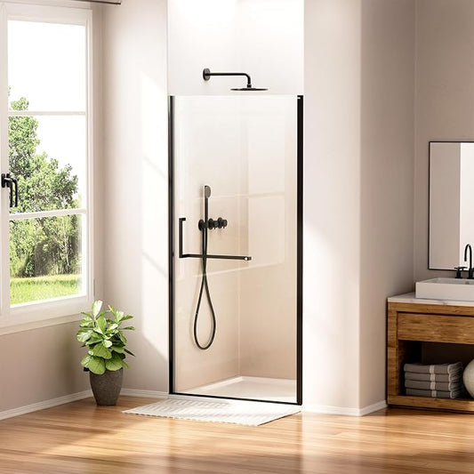 WinZo 35-36" W ×72" H Frameless Pivot Shower Door, Pivot Swing Shower Glass by winzo
