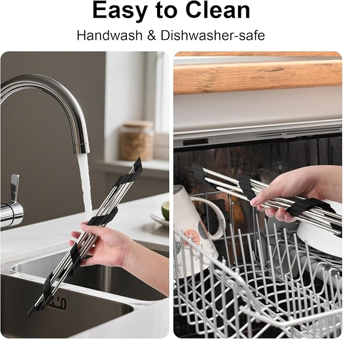 Corner Dish Drying Rack, Kitchen Sink Caddy Sponge Holder, Triangle Over The - Image 4