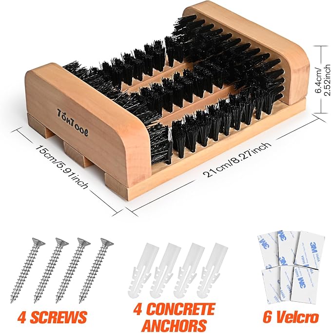 Wooden Boot Brush Scraper Outdoor - Image 2