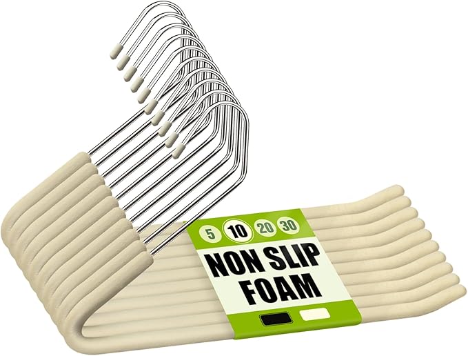 Spring Fever Open Ended Non Slip Sponge Padded Pants Hangers by SpringFever