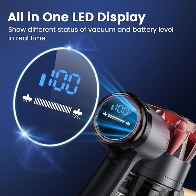 S3P Cordless Vacuum Cleaner, 45kPa Powerful Vacuum Cleaners - Image 3