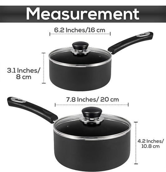 Utopia Kitchen Nonstick Stock Pot Saucepan Set - Image 2