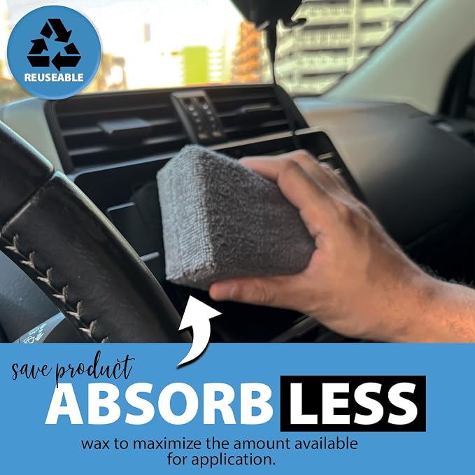 Microfiber Applicator Pad Rectangle Microfiber Applicator Sponges Lint Free - Image 3