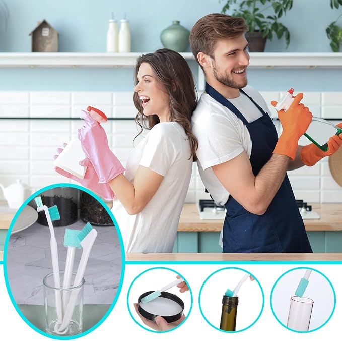 16 Pack Small Household Cleaning Brushes Crevice Cleaning Tool Deep Detail - Image 5