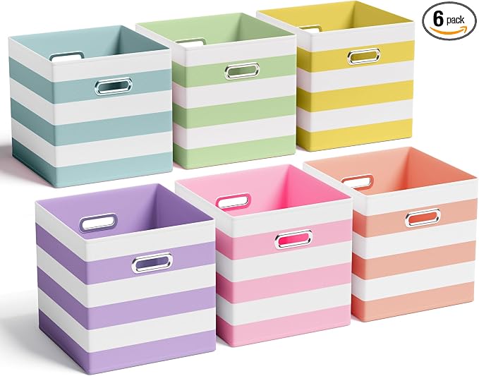 6 Pcs Fabric Storage Cubes Bins by CroBlissful