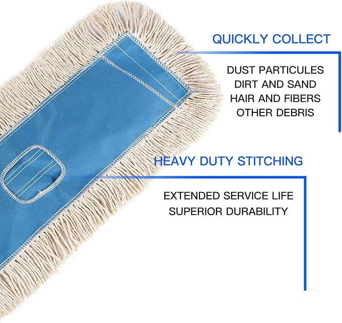 Matthew Cleaning 36'' Industrial Strength Cotton Dust Mop Refill Washable - Image 2