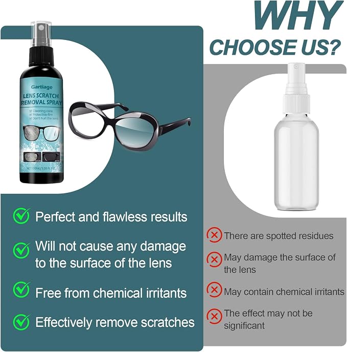 Eyeglass Scratch Remover for Lenses, Eyeglass Cleaner Spray, Glasses Lens - Image 5