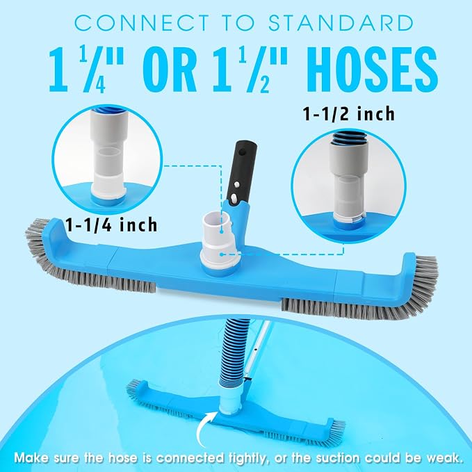 20" 2 in 1 Pool Brush Vacuum Head - Image 4