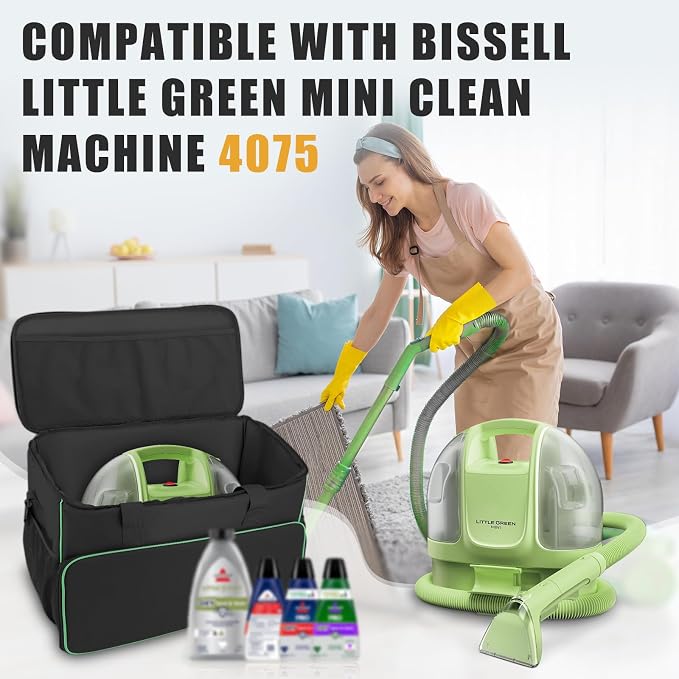 Carrying Case for BISSELL Little Green Mini Clean Machine 4075, Large Storage - Image 2