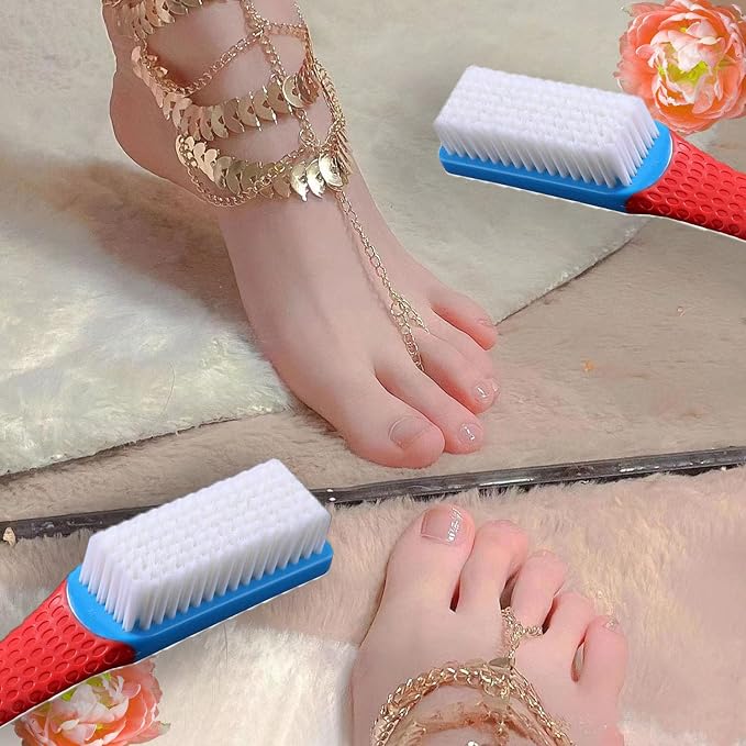 Nail Cleaning Brush, 2 Pack, Plastic Material, Sturdy Handle, 6.3 Inch Length - Image 5