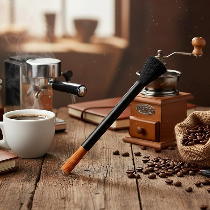 Coffee Grinder Cleaning Brush, Double Head Espresso Brush, Barista Dusting - Image 7