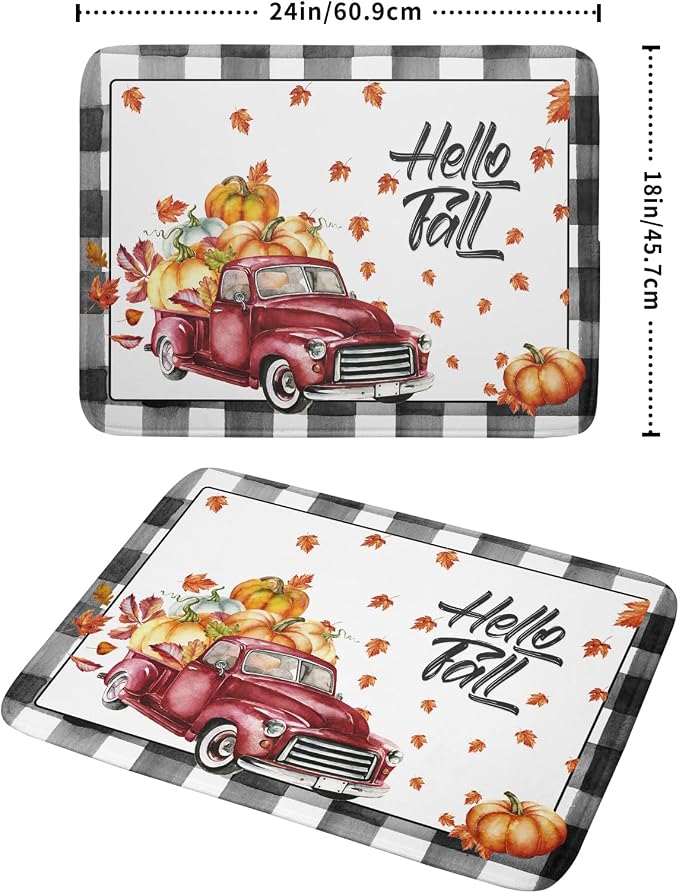 Hello Fall Pumpkin Dish Drying Mat - Image 2