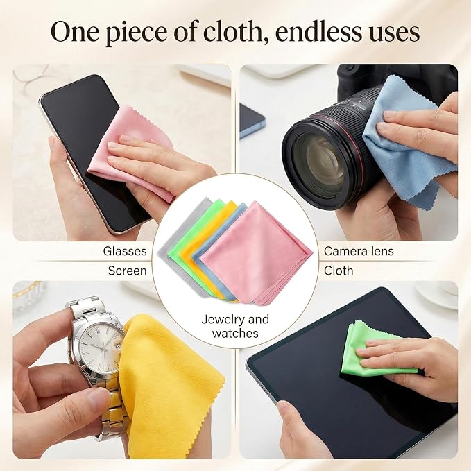 5PCS Extra Large Glasses Cleaning Cloths, Eyeglass Cleaning Cloth - Image 5