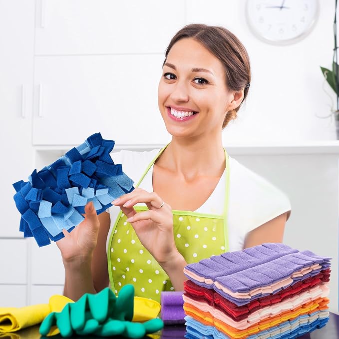 Zubebe 12 Pcs Duster Refill Reusable Fleece Duster Refills Feather Flat Dusters - Image 6