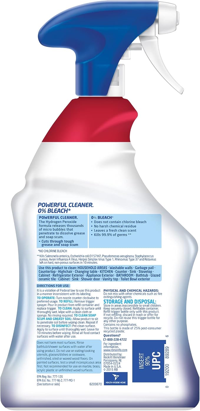 Lysol Cleaner Hydrogen Peroxide Multi-Purpose Cleaner Spray, 32 Fluid Ounce - Image 2