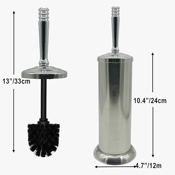 Silver Chrome Toilet Bowl Brush - Image 2