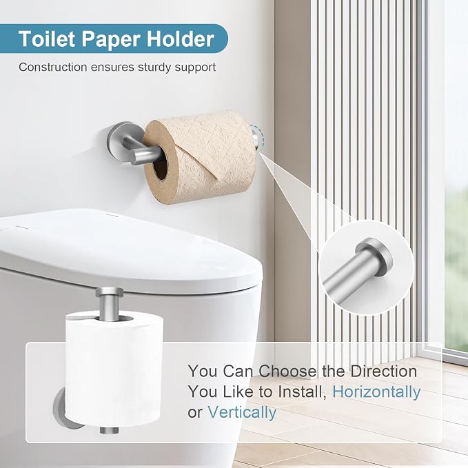 TQKAG Brushed Nickel Bathroom Hardware Accessories Set - Image 4