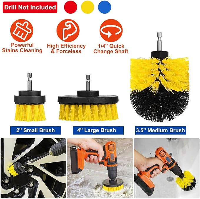 iMounTEK All Purpose Power Scrubber Cleaning Brush Combo Kit. Bathroom - Image 2