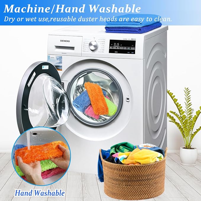 4 Pack 16-Inch Length Microfiber Dusters, Reusable and Washable, Soft Fibers - Image 7