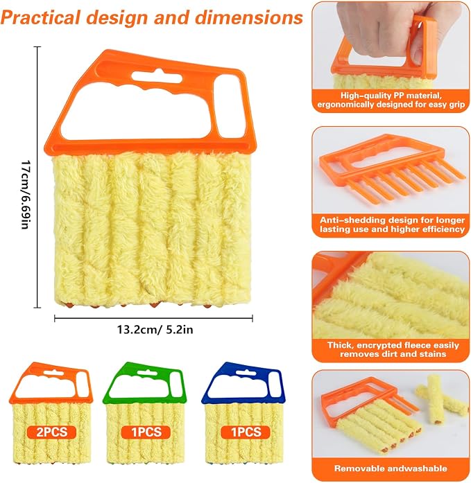 8pcs Window Venetian Blind Cleaner Duster Tool, Blind Duster - Image 2