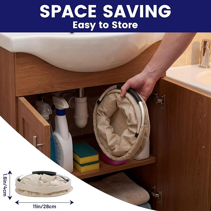 Cleaning Caddy with Handle and 6 Pockets, 17L Cleaning Supplies Organizer - Image 6