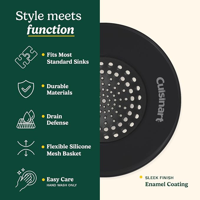 Cuisinart Sink Strainers- 2 Pack Kitchen Sink Drain Strainer & Food Catcher - Image 4