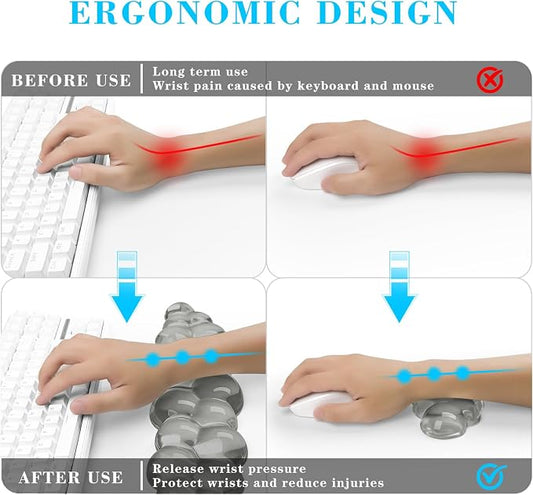 Gel Cloud Keyboard and Mouse Wrist Rest, Cute Wrist Support and Arm Support - Image 2