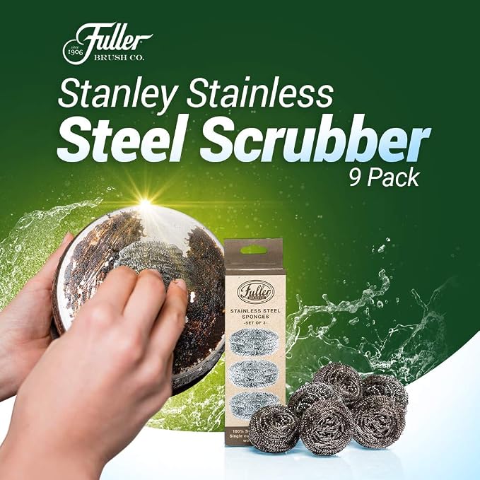 Fuller Brush Stainless Steel Scrubbing Sponges – 3-Pack – Heavy Duty Kitchen - Image 3