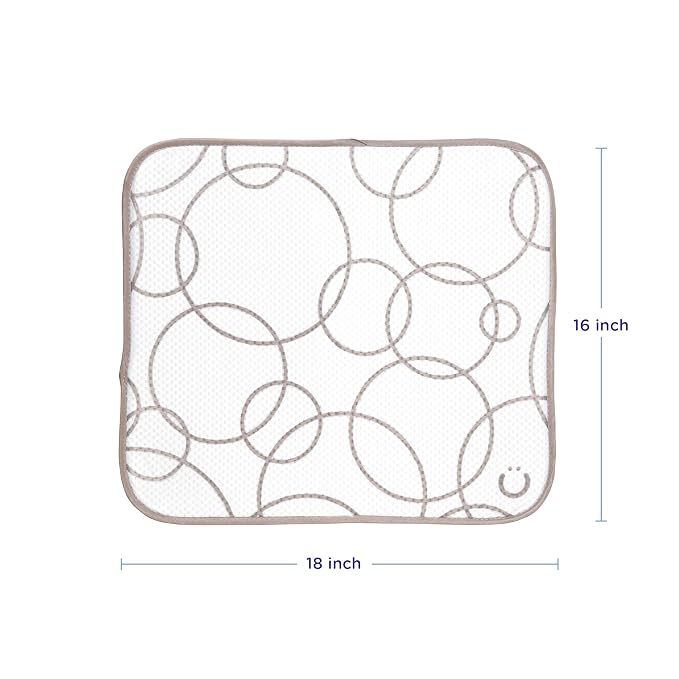 Ubbi Taupe Microfiber Dish Drying Mat, Baby Bottle Drying Mat, Kitchen Counter - Image 2