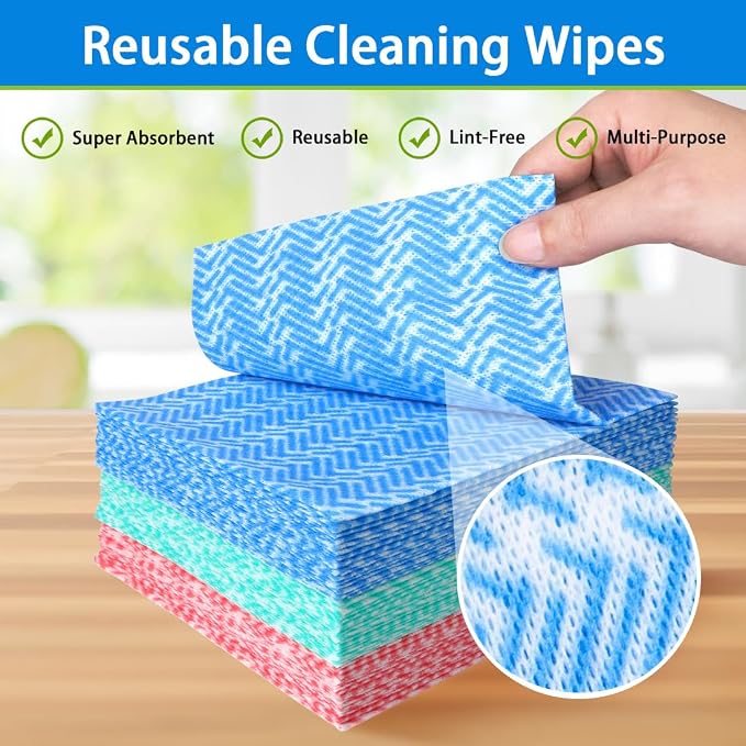 AIDEA Cleaning Wipes, Reusable Cleaning Cloth and Towels, Domestic Wipes - Image 2
