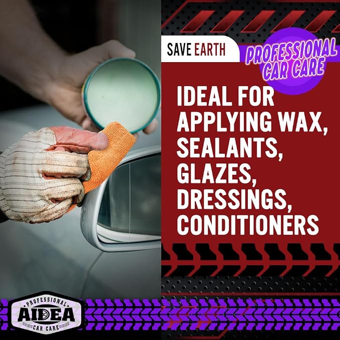 AIDEA Microfiber Applicator Pad-8Pack, Car Wash Sponge, Premium Microfiber - Image 2
