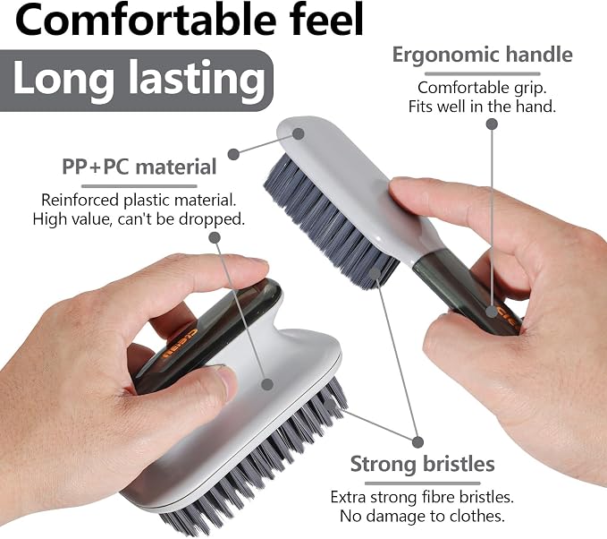 2Pcs Laundry Brush for Stains on Clothes, Household Scrub Brush, Soft Bristle - Image 3