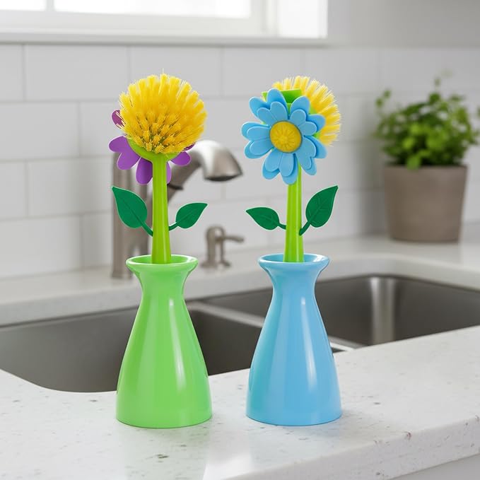 Long Handle Vegetable and Fruit Brush, Florganic Dish Brush - Image 4