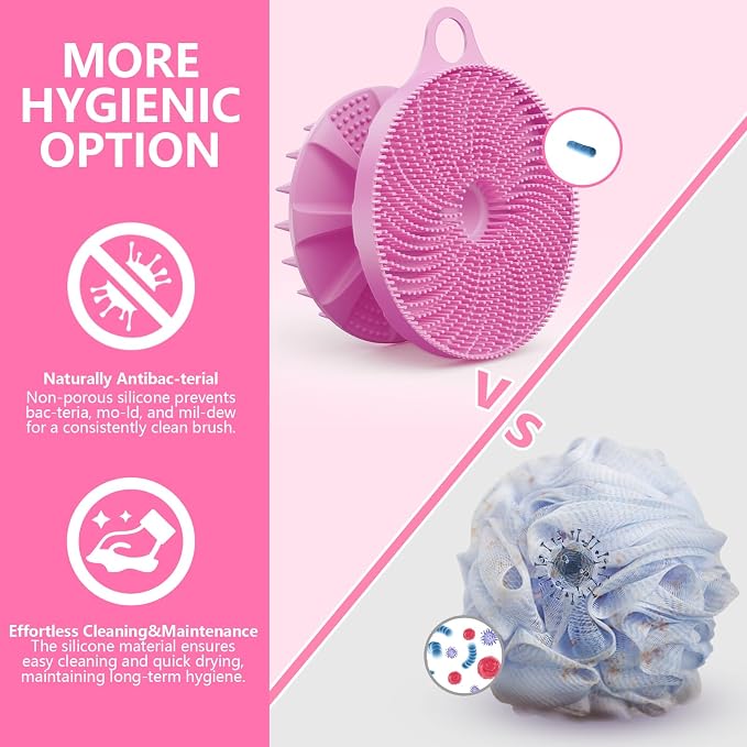 2 in 1 Silicone Brush, BEAUTAIL Body Shower Scrubber and Scalp Hair Massager - Image 5