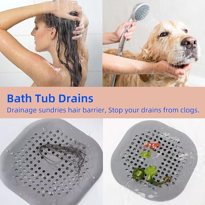 2 Pack Hair Drain Catcher, Square Drain Cover - Image 2