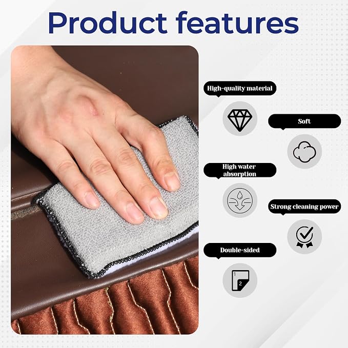 3 Pcs Car Interior Scrubbing Sponges, 5”x3” Auto Detailing Scrub Pads, - Image 3