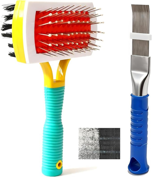 2 Pcs Air Conditioner Fin Comb Kit, Ac Fin Comb Straightener Tool, Radiator Comb by Jakaphoric