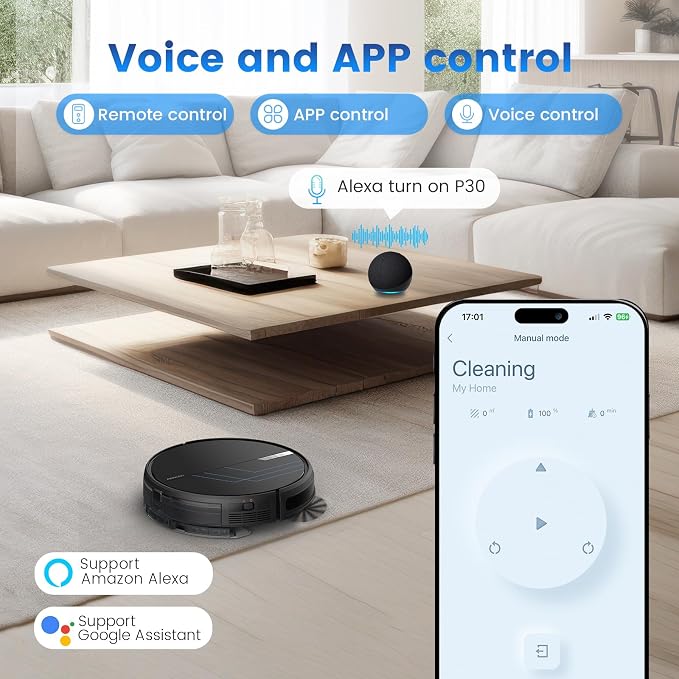 AIRROBO Robot Vacuum and Mop, 3000Pa Powerful Suction Robot Vacuum Cleaner - Image 6