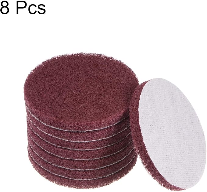 HARFINGTON 8pcs Drill Power Brush 4 Inch Tile Scrubber Scouring Pads 320-400 - Image 6