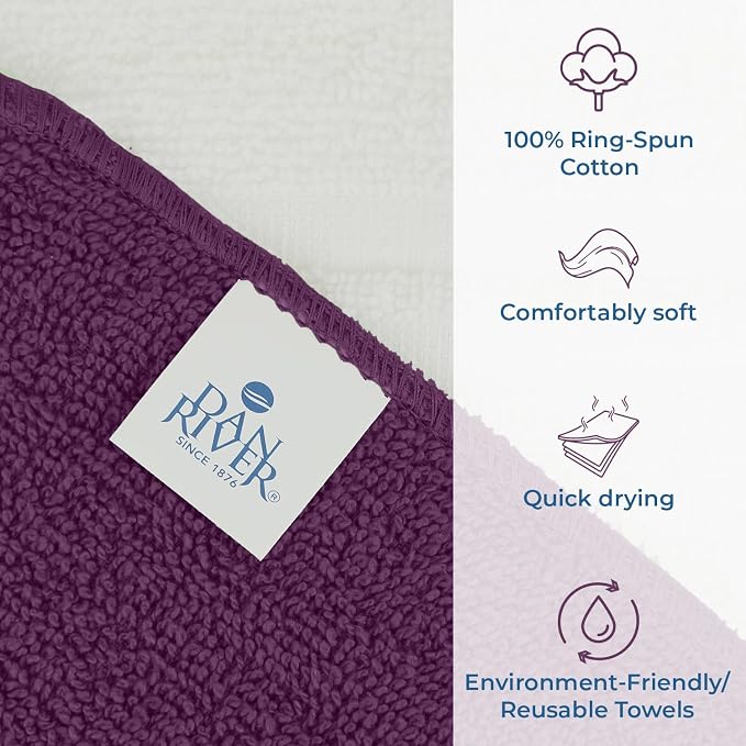 DAN RIVER 100% Cotton Washcloths 20 Pack Premium Quality Face and Body Cloth - Image 3