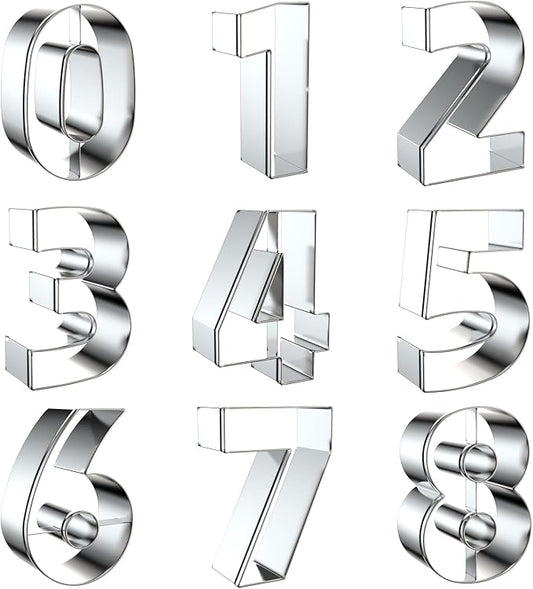 2 Inch Number Cookie Cutter Set by Xzhloym