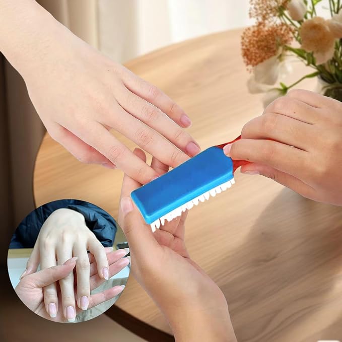 Nail Cleaning Brush, 2 Pack, Plastic Material, Sturdy Handle, 6.3 Inch Length - Image 4
