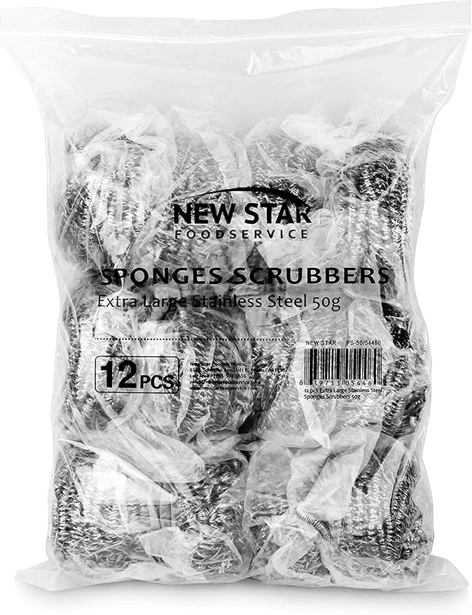 New Star Foodservice 54460 Extra Large Stainless Steel Sponges Scrubbers - Image 9