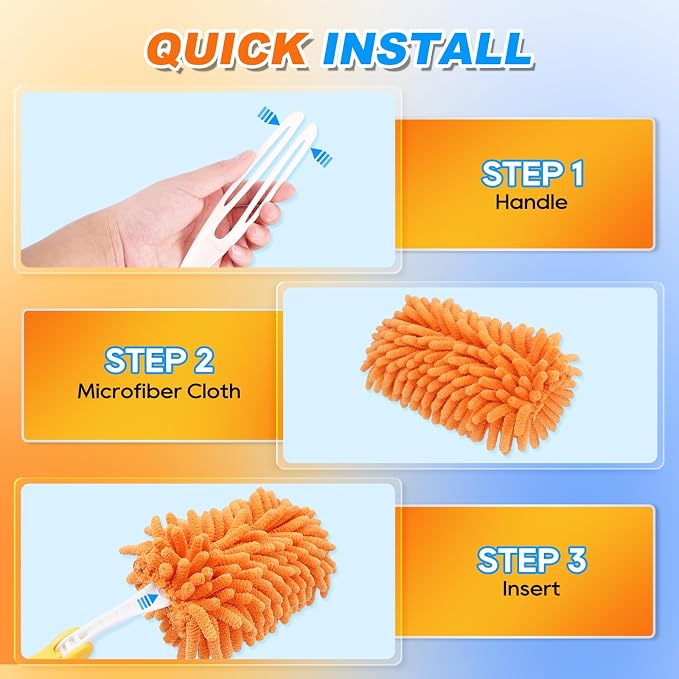 Reusable Duster Refill for Swiffer Hand Duster, 360 Degree Duster Refills for - Image 7