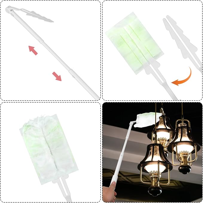 2pcs Handle Replacements for, Long Extended Handle Telescopic Extended Pole - Image 3
